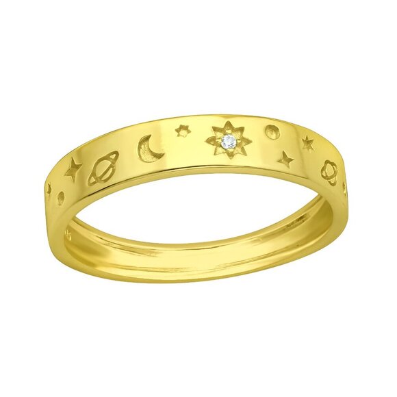 14k Gold Vermeil Celestial Ring - Picture 1 of 13